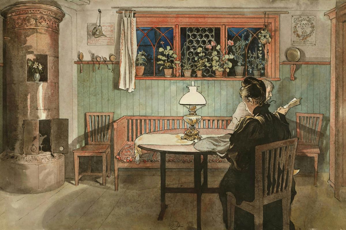 When the Children Have Gone to Bed. From A Home by Carl Larsson — archival fine-art print from Fable