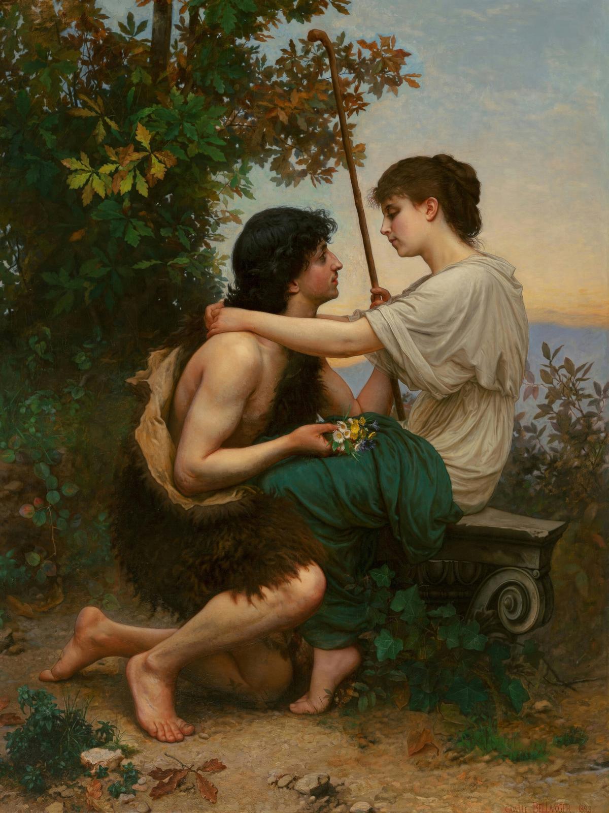 Daphnis and Chloe · Couples human portrait — custom painted portrait by Fable