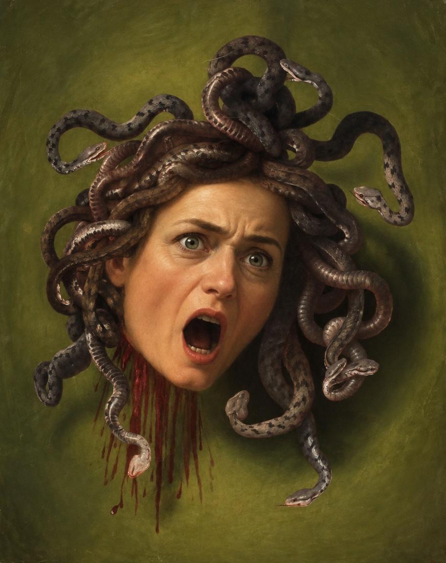 Halloween — Medusa’s Gaze human portrait — custom painted portrait by Fable