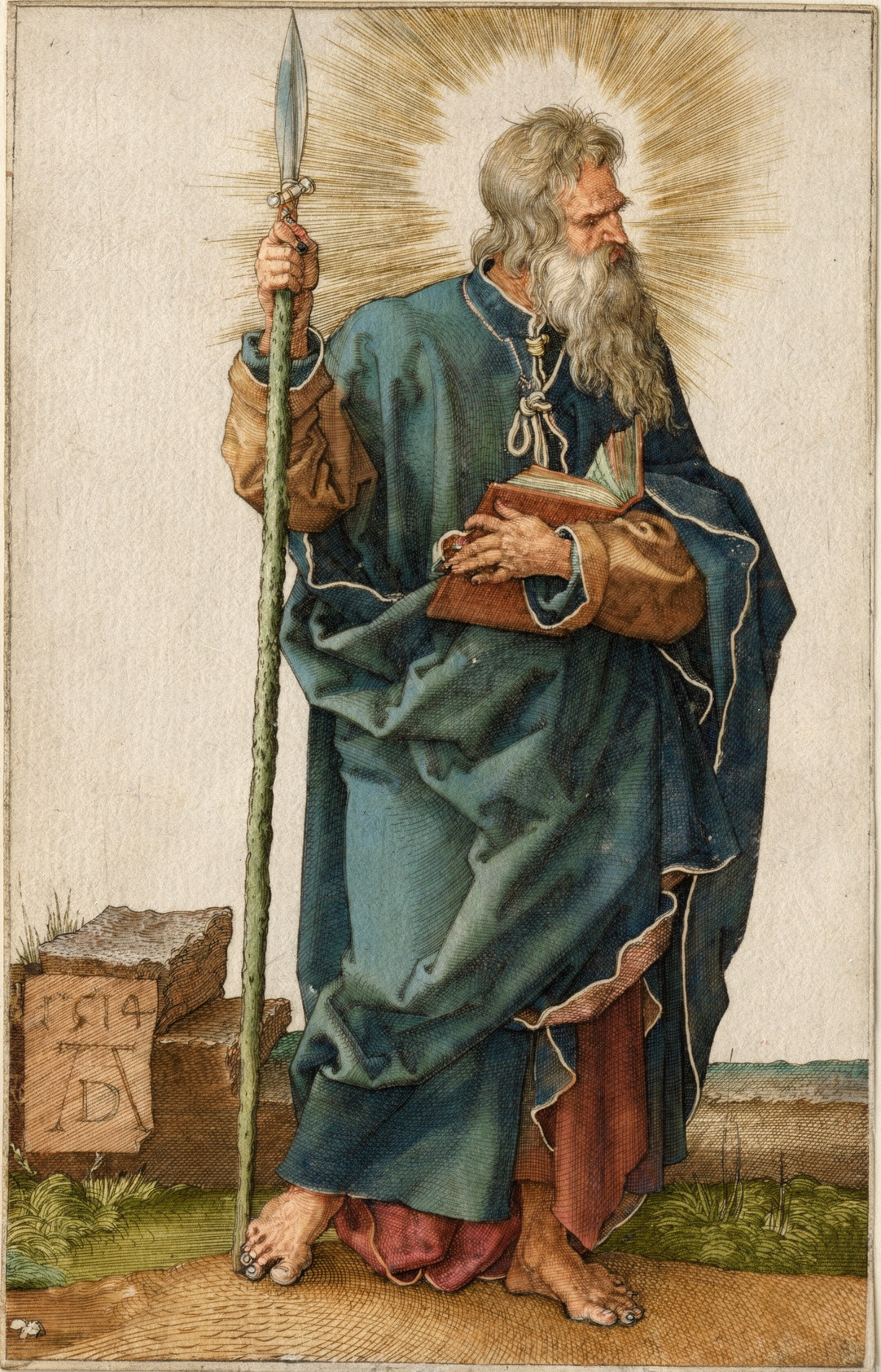 The Apostle Thomas by artist: Albrecht Dürer (German, 1471–1528) — archival fine-art print from Fable