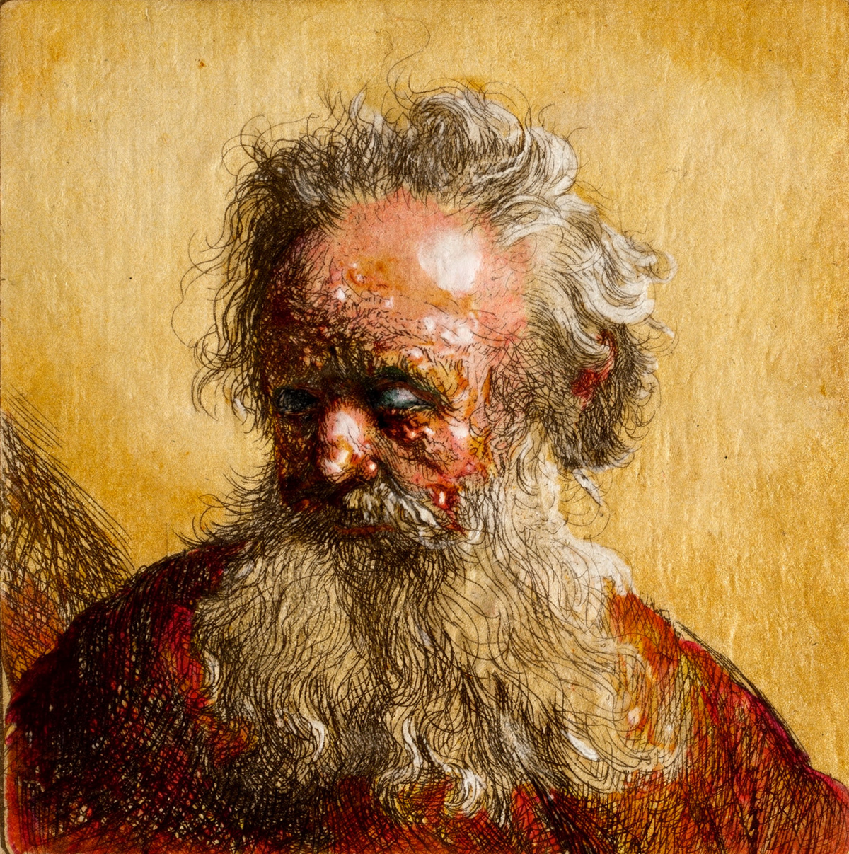 Old Man with a Flowing Beard by artist: Rembrandt van Rijn (Dutch, 1606–1669) — archival fine-art print from Fable