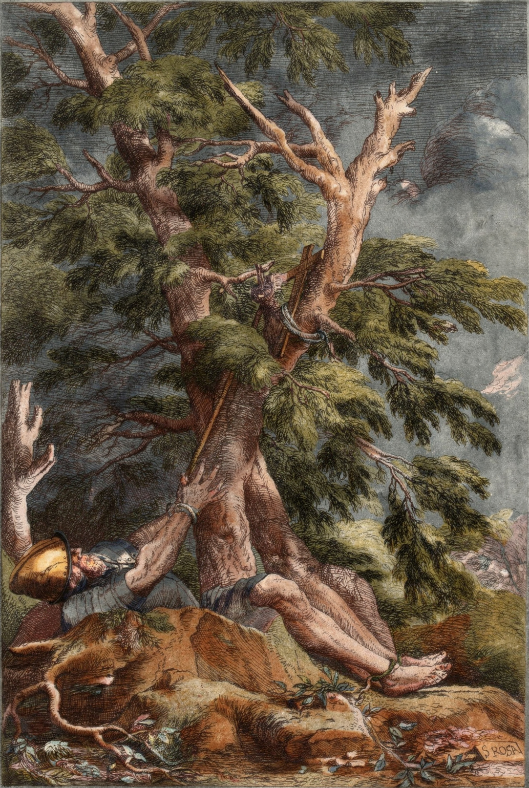 Saint William the Hermit by artist: Salvator Rosa (Italian, 1615–1673) — archival fine-art print from Fable