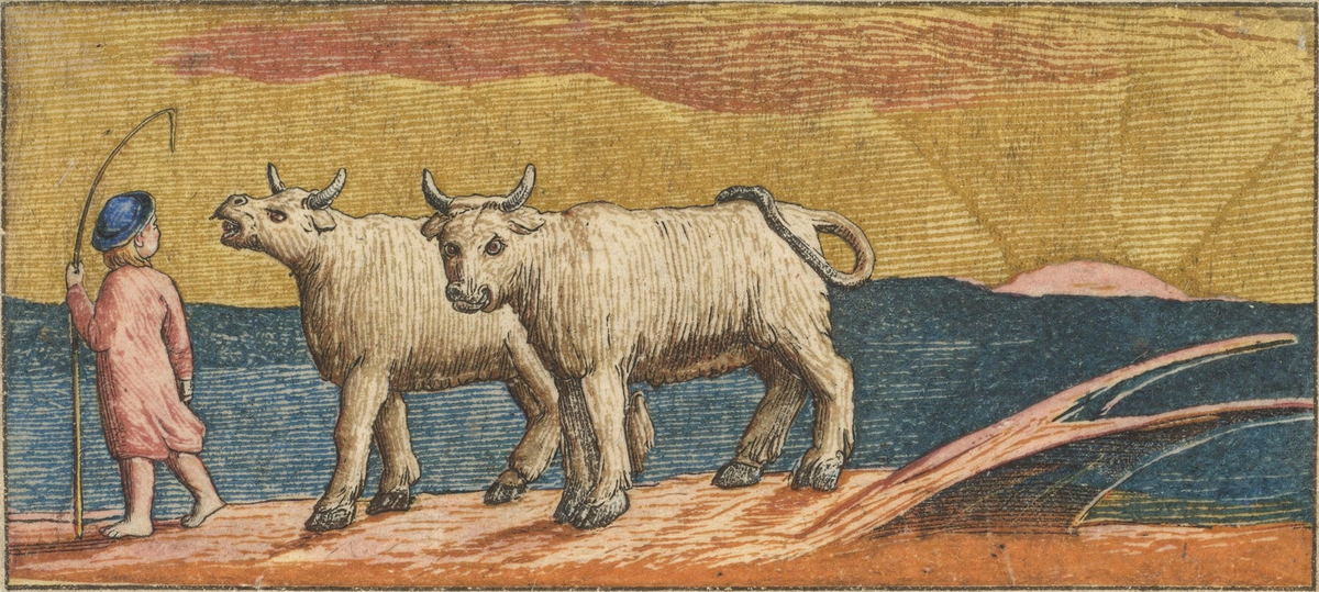 Return of the Shepherd by Artist: William Blake — archival fine-art print from Fable