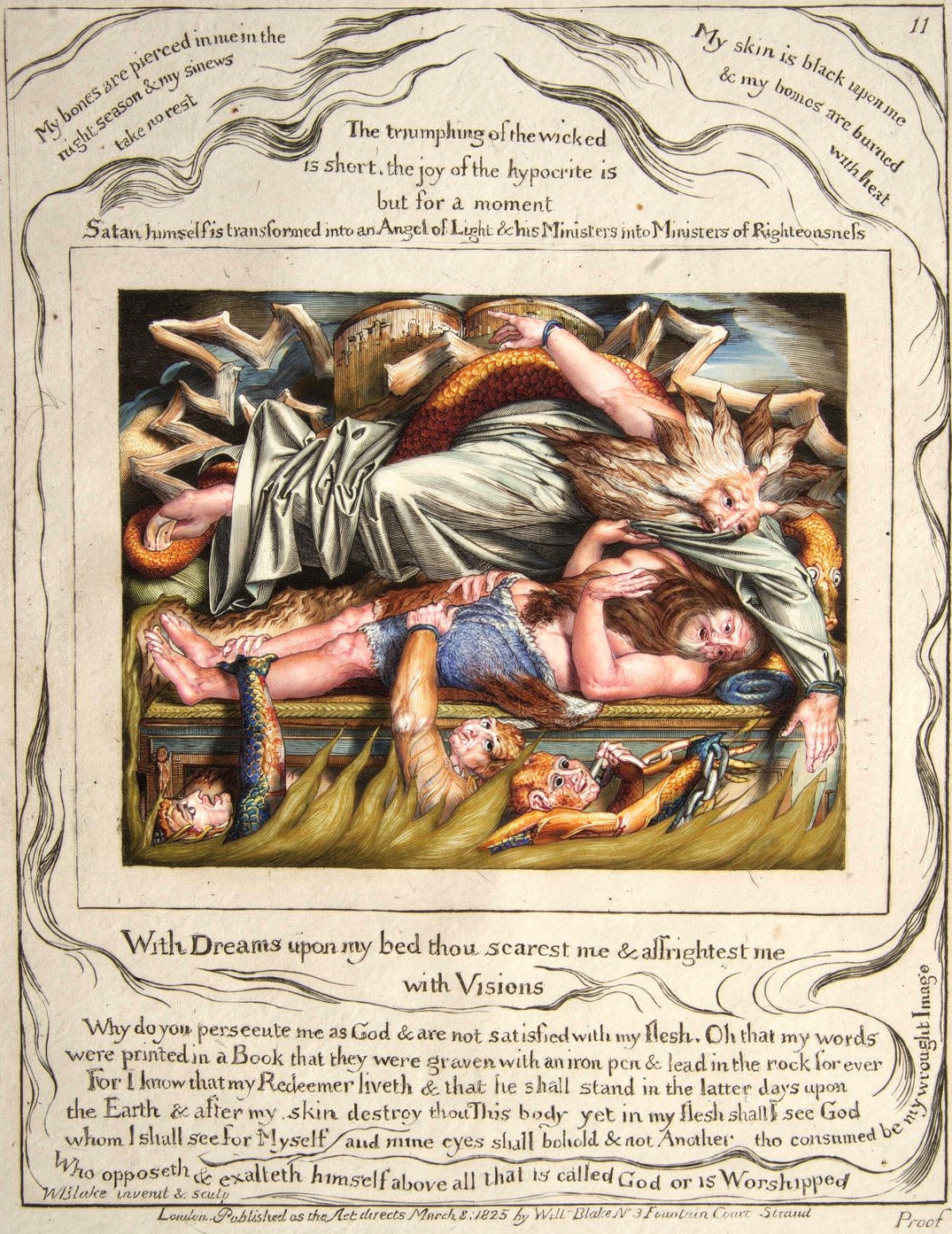 Job’s Evil Dreams by Artist: William Blake — archival fine-art print from Fable