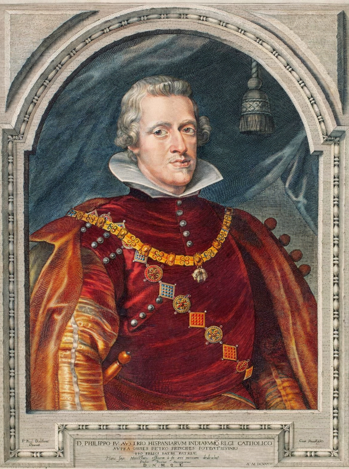 Portrait of Philip IV by artist: Paulus Pontius (Flemish, 1603–1658) · after Artist: Peter Paul Rubens (Flemish, 1577–1640) — archival fine-art print from Fable