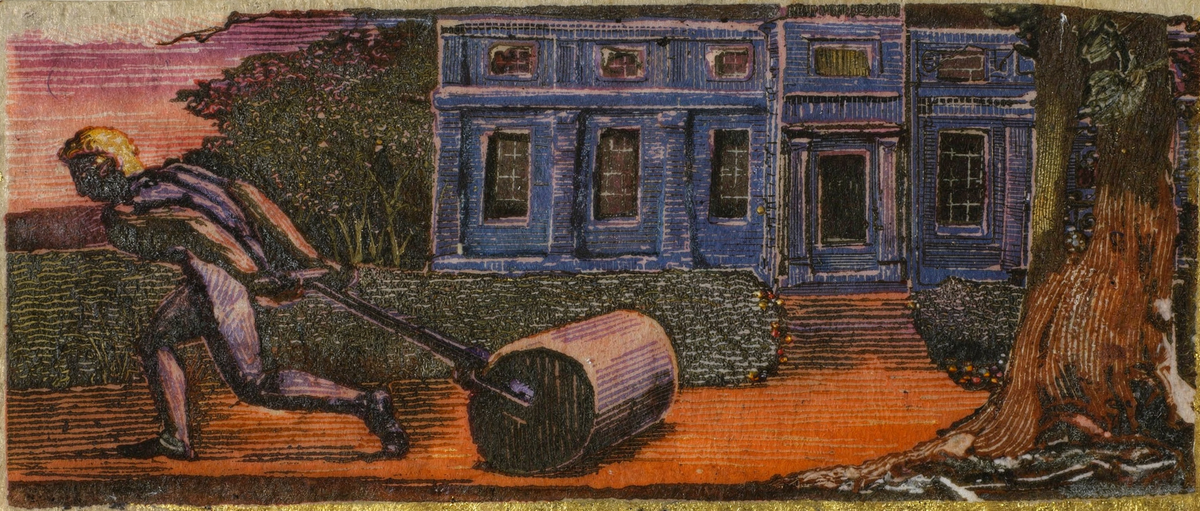 A Rolling Stone Is Ever Bare of Moss by Artist: William Blake — archival fine-art print from Fable