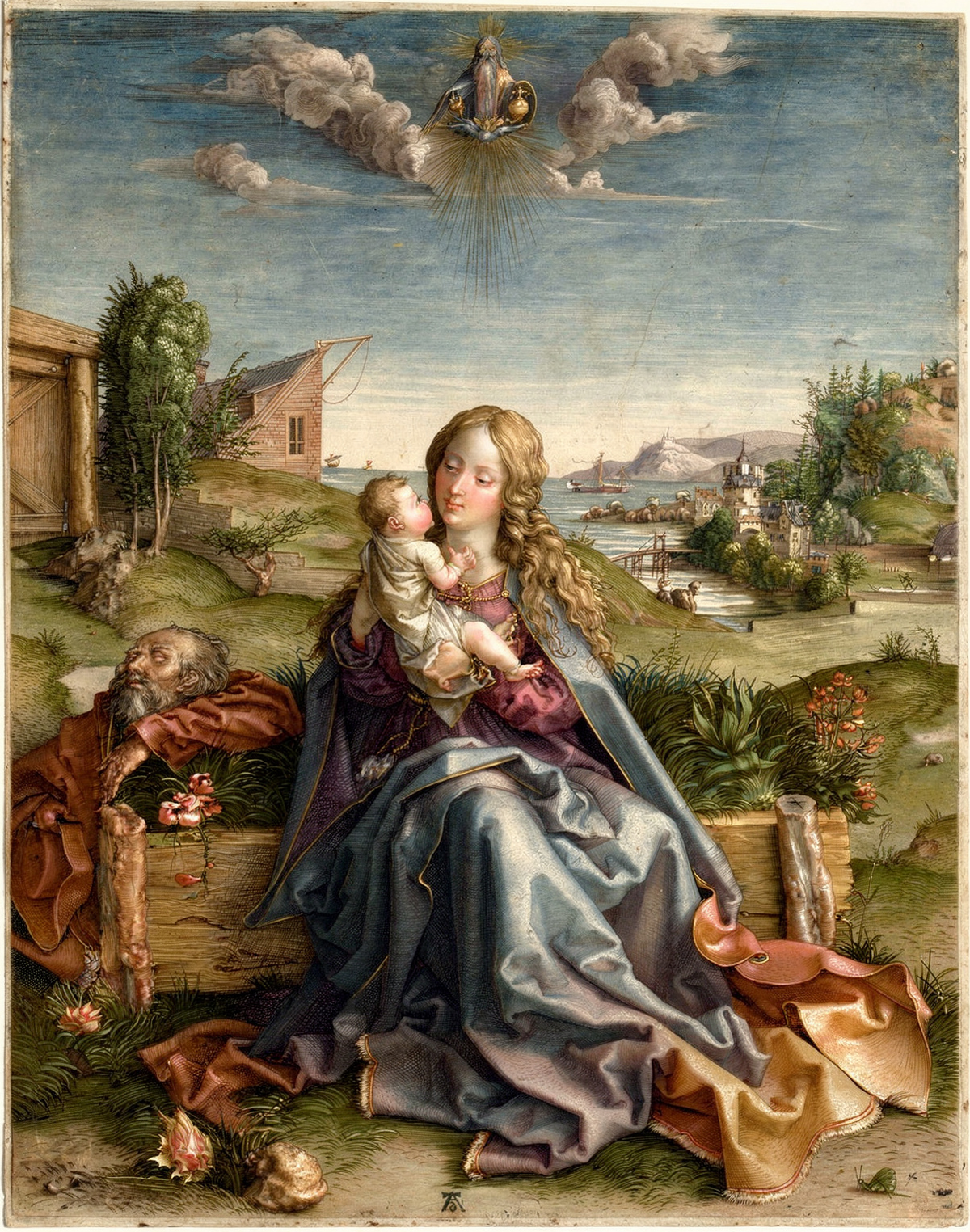 The Holy Family with the Butterfly by artist: Albrecht Dürer (German, 1471–1528) — archival fine-art print from Fable