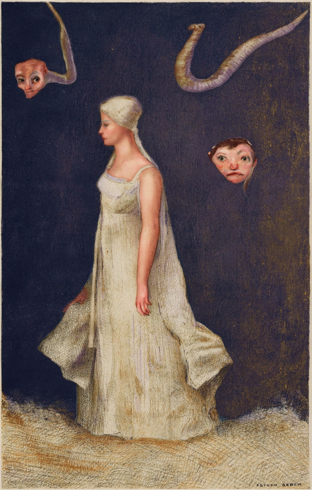 Haunting by Artist: Odilon Redon — archival fine-art print from Fable