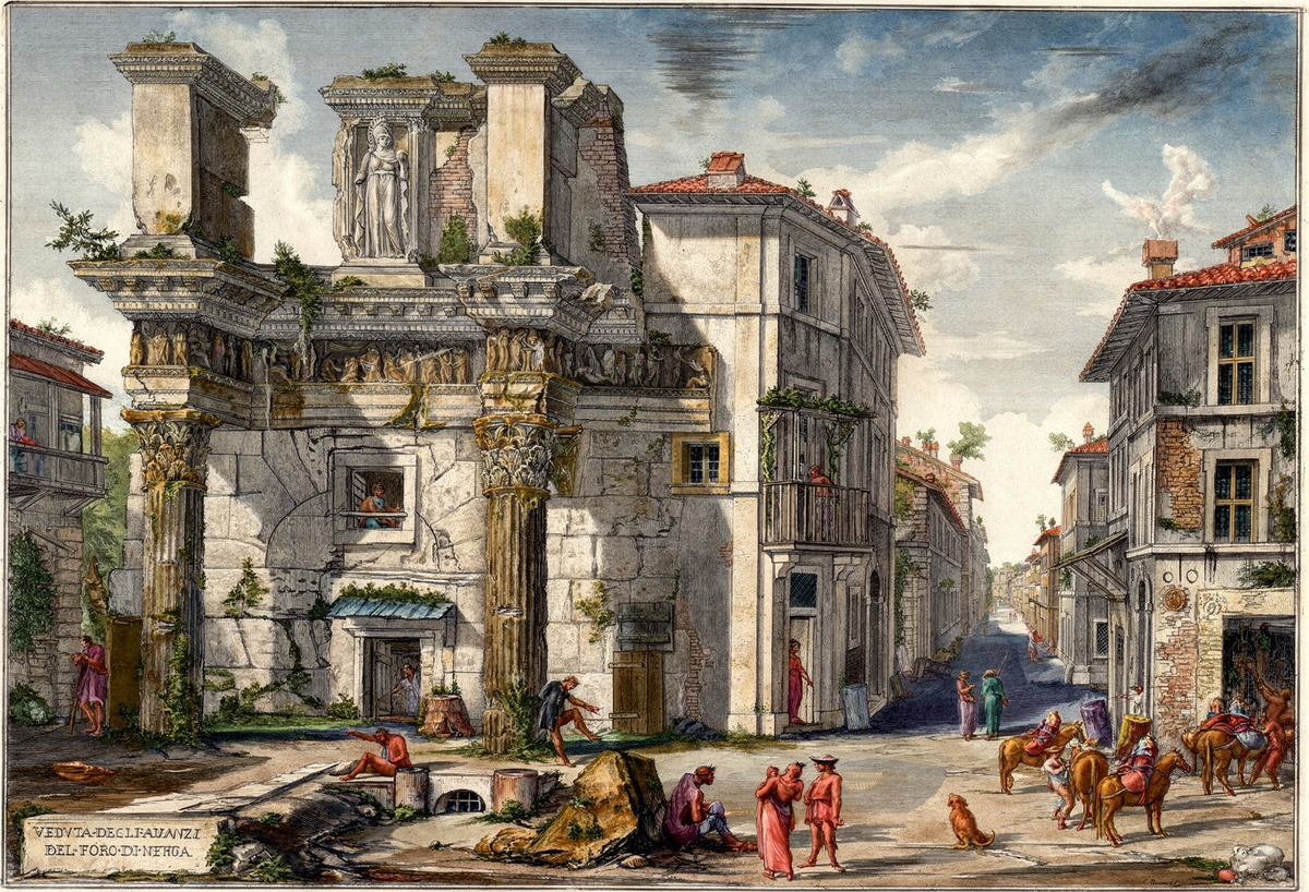 The Forum of Nerva by artist: Giovanni Battista Piranesi (Italian, 1720–1778) — archival fine-art print from Fable
