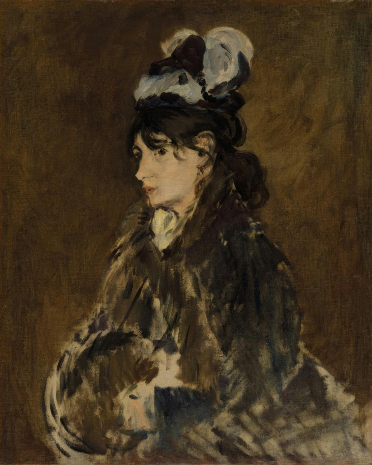 Berthe Morisot with a Muff by Édouard Manet — archival fine-art print from Fable