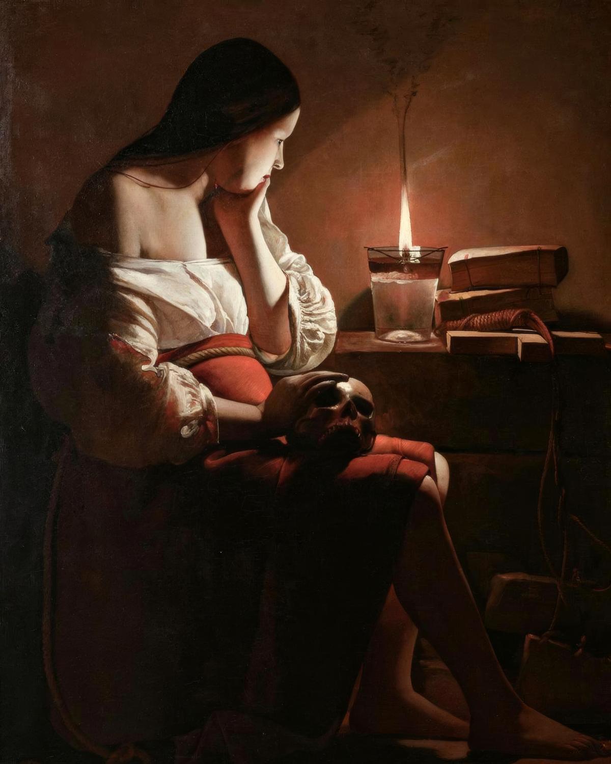The Magdalen with the Smoking Flame by Georges de La Tour — archival fine-art print from Fable