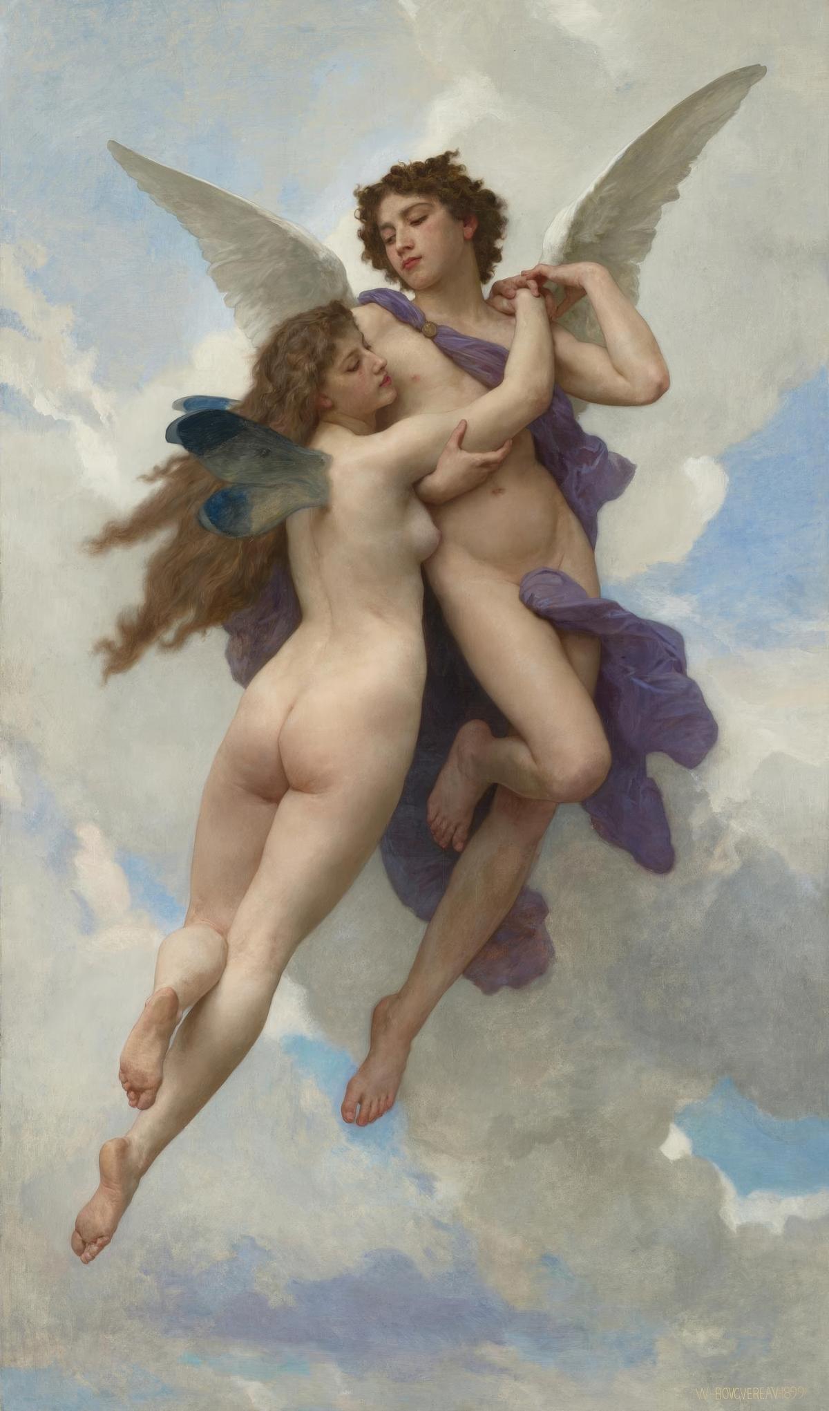 Cupid and Psyche by William-Adolphe Bouguereau — archival fine-art print from Fable