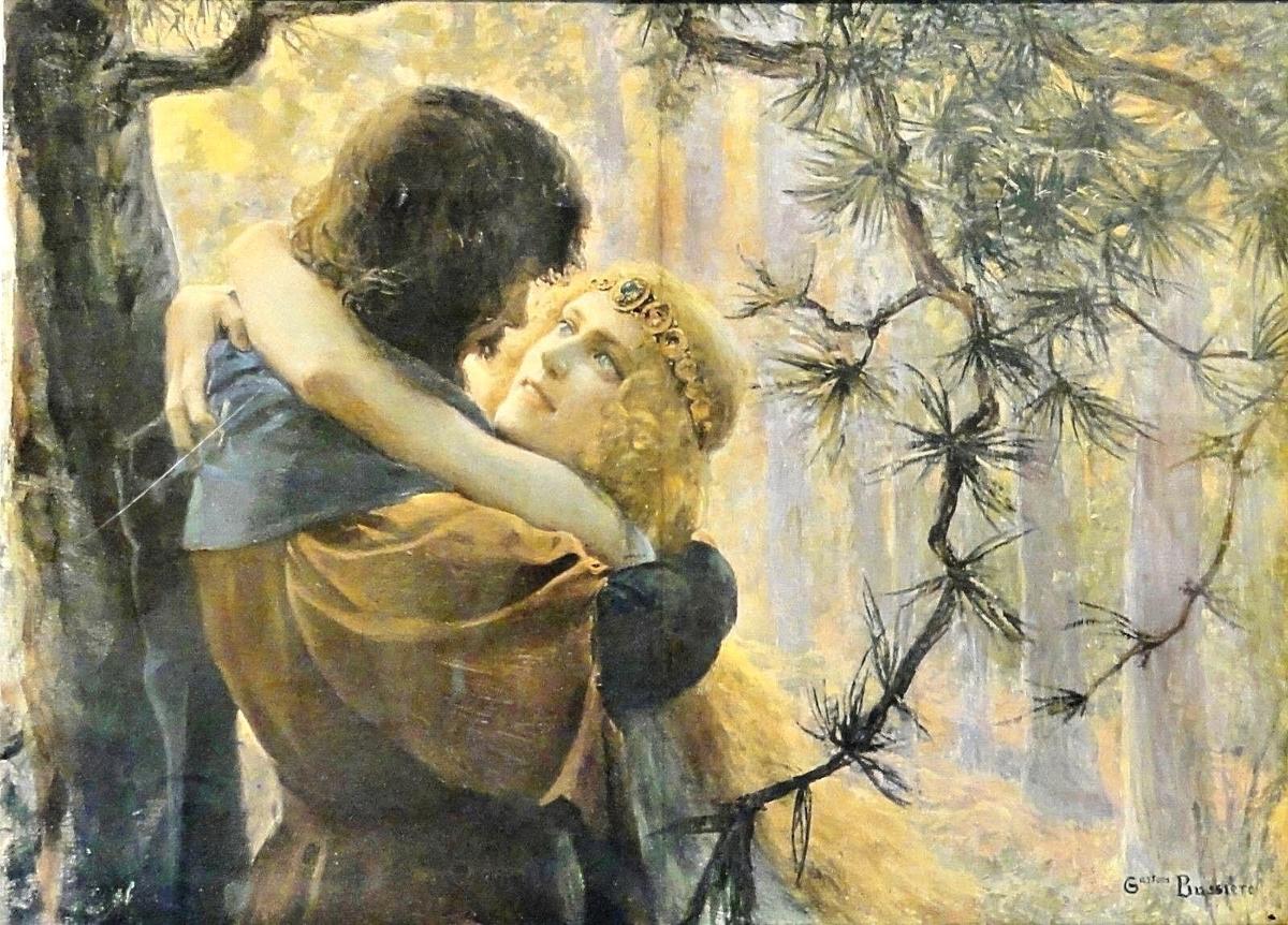 Yseult in the Forest · Couples human portrait — custom painted portrait by Fable