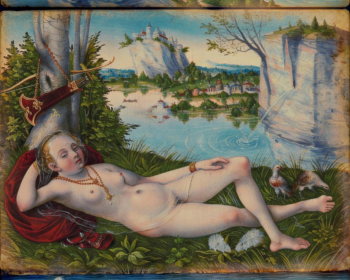 Nymph of the Spring by Lucas Cranach the Younger — archival fine-art print from Fable
