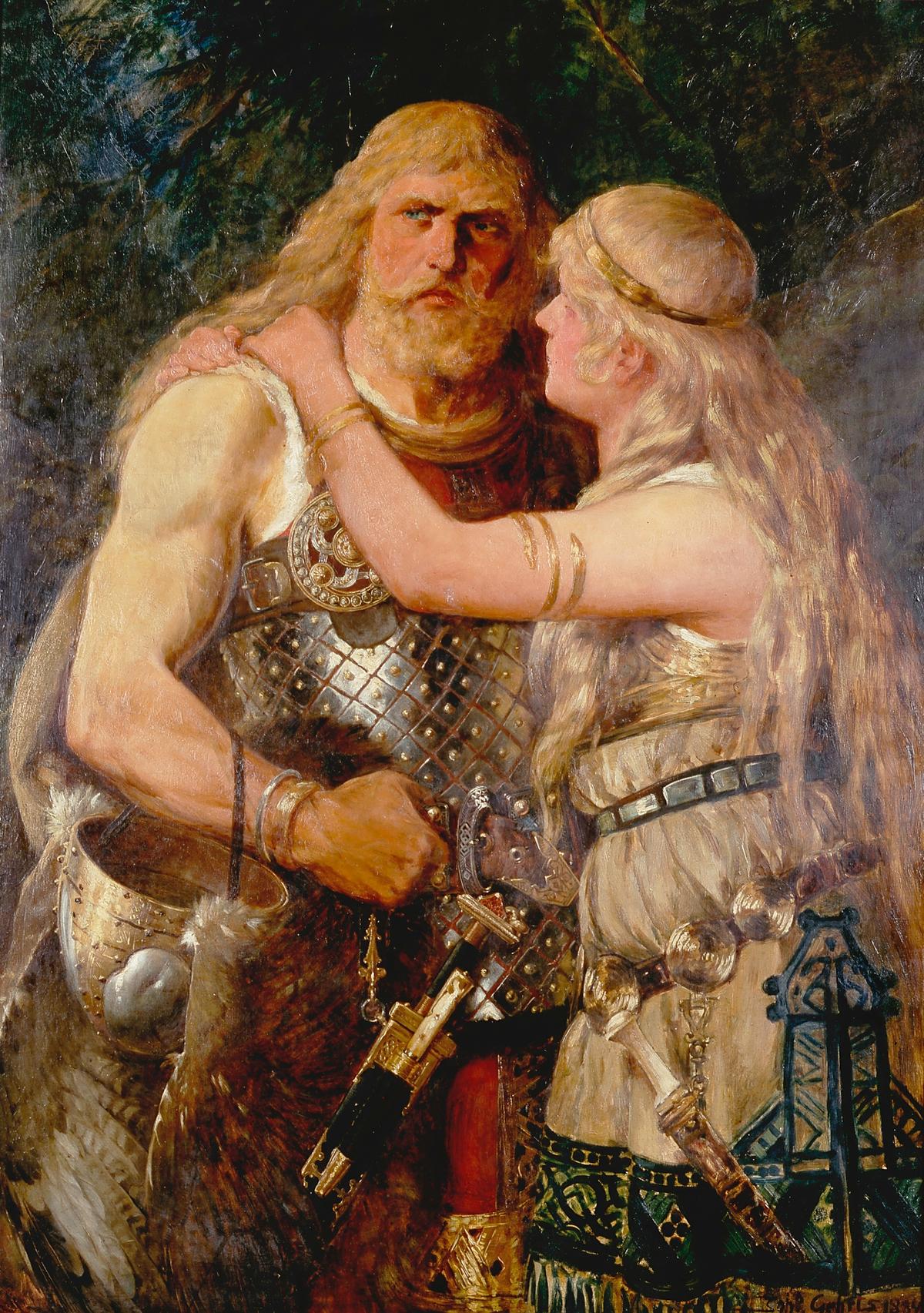 Arminius and Thusnelda · Couples human portrait — custom painted portrait by Fable