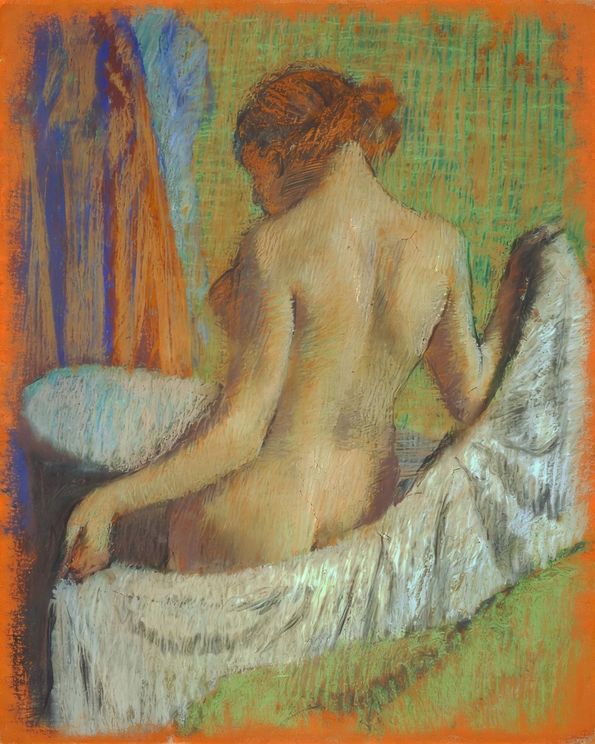 After the Bath, Woman with a Towel by Hilaire-Germain-Edgar Degas — archival fine-art print from Fable