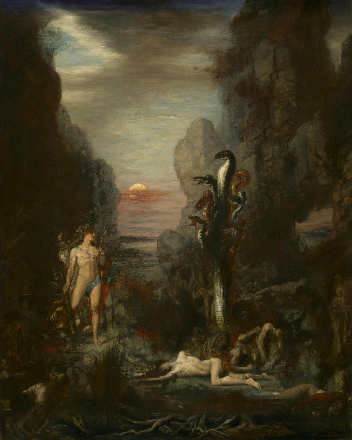 Hercules and the Lernaean Hydra by Gustave Moreau — archival fine-art print from Fable