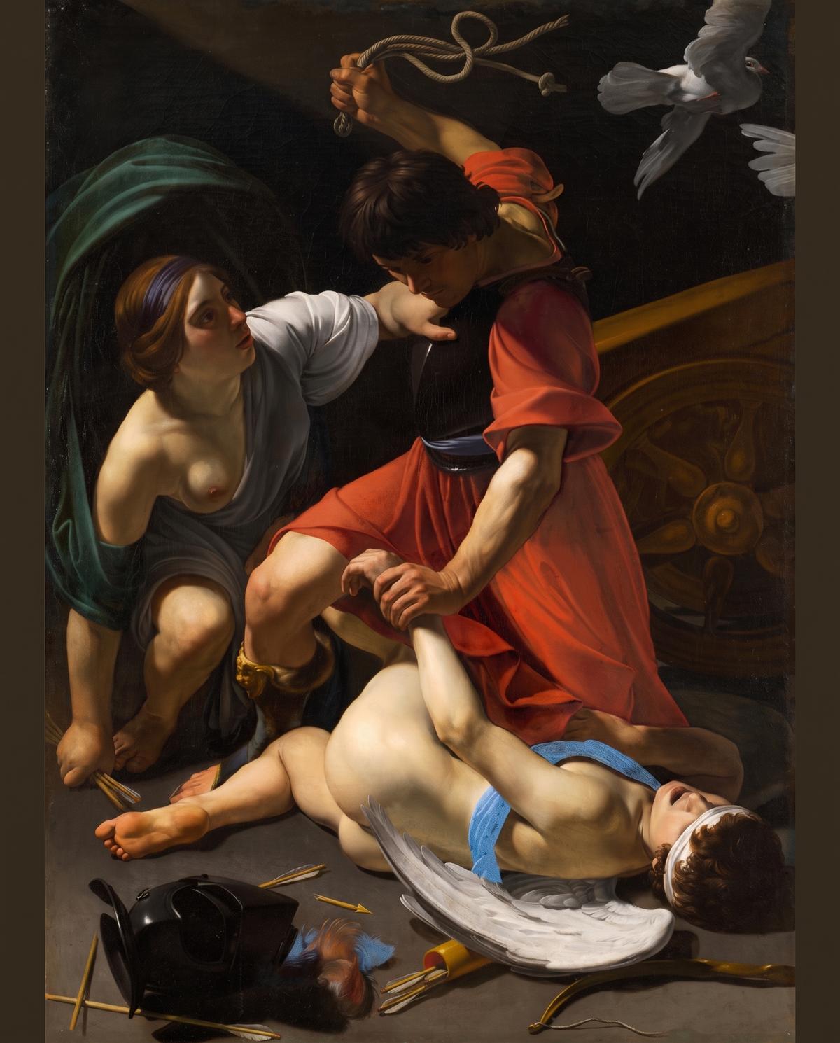 Cupid Chastised by Bartolomeo Manfredi — archival fine-art print from Fable
