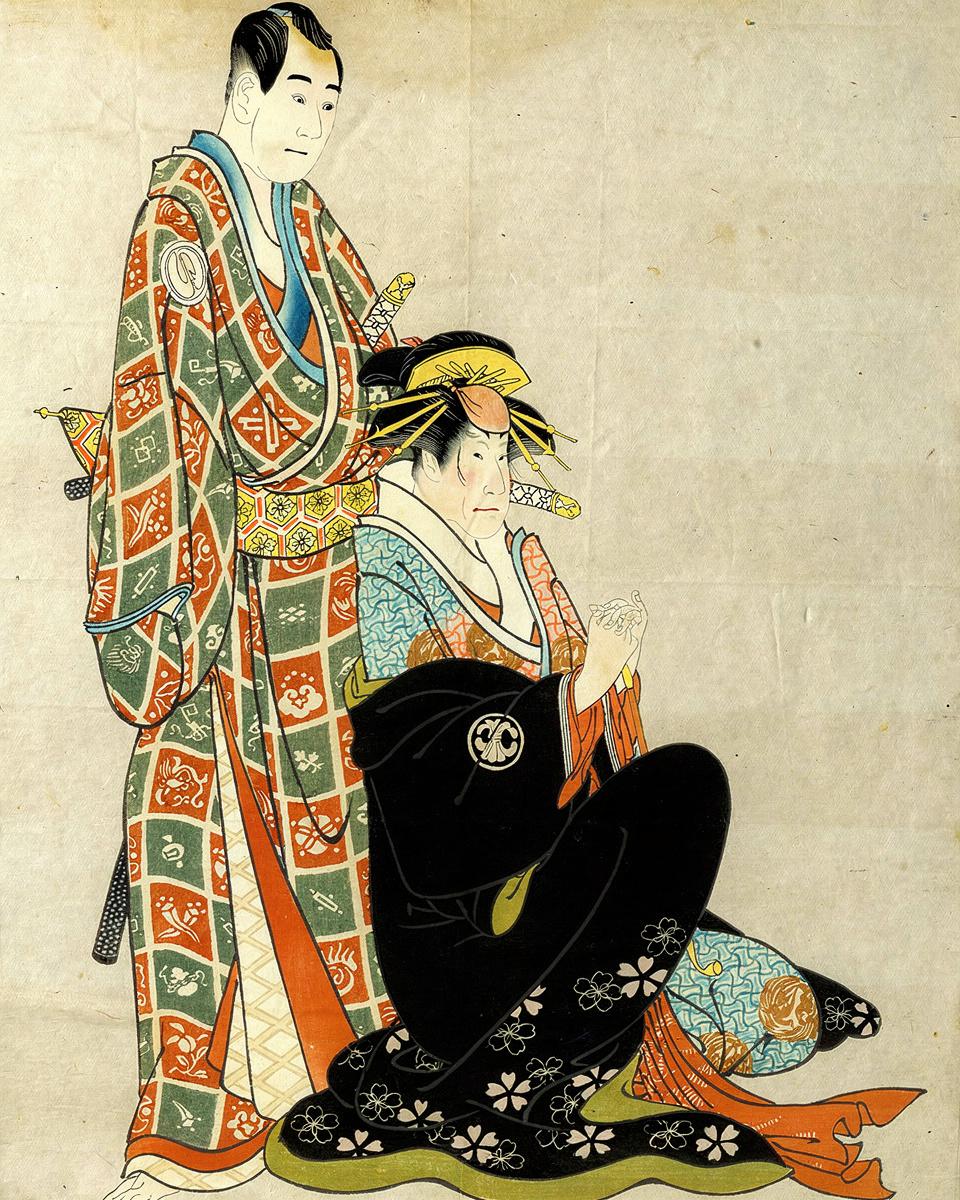 The Actors Katsuragi and Motoharu by Toshusai Sharaku 東洲斎 写楽
Japanese, active 1794-95 — archival fine-art print from Fable