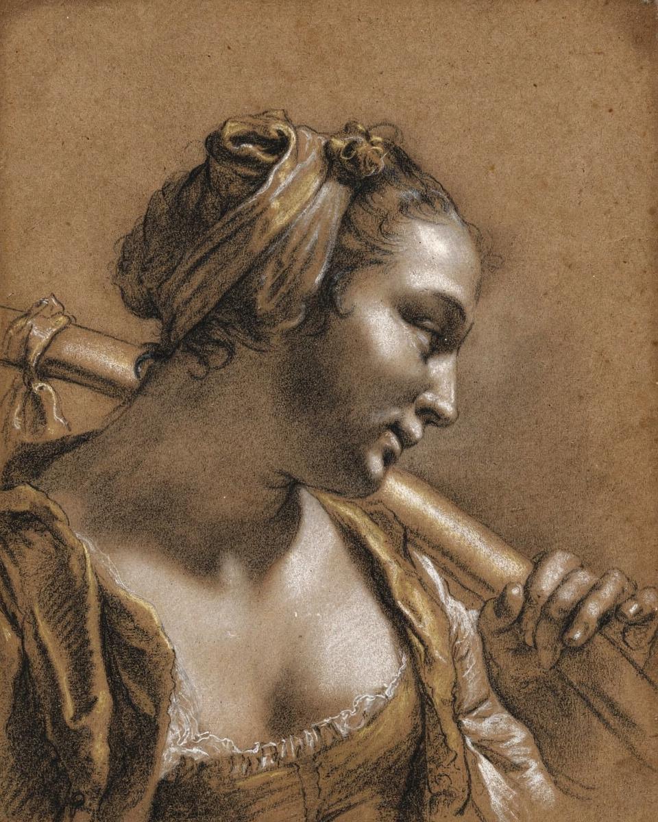 A Portrait of Rosa with a Shoulder Stick by Giovanni Battista Piazzetta — archival fine-art print from Fable