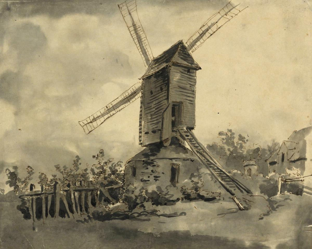 A Windmill by Ransonnette, Charles Nicolas — archival fine-art print from Fable