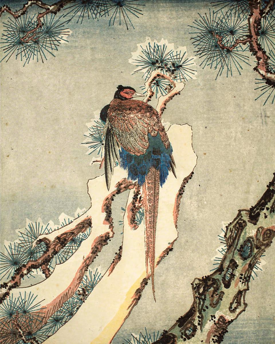 Pheasant on a Snow-Covered Pine Tree by Utagawa Hiroshige 歌川 広重
Japanese, 1797-1858 — archival fine-art print from Fable