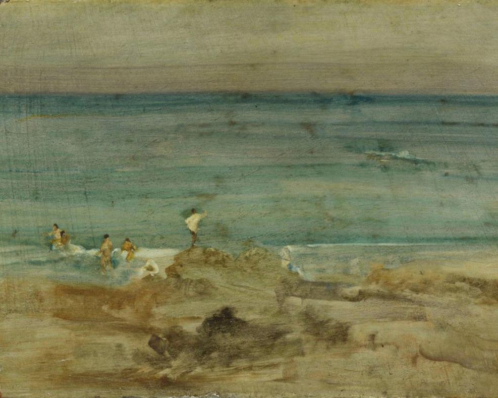 Violet and Blue:  The Little Bathers, Pérosquérie by James Abbott McNeill Whistler — archival fine-art print from Fable