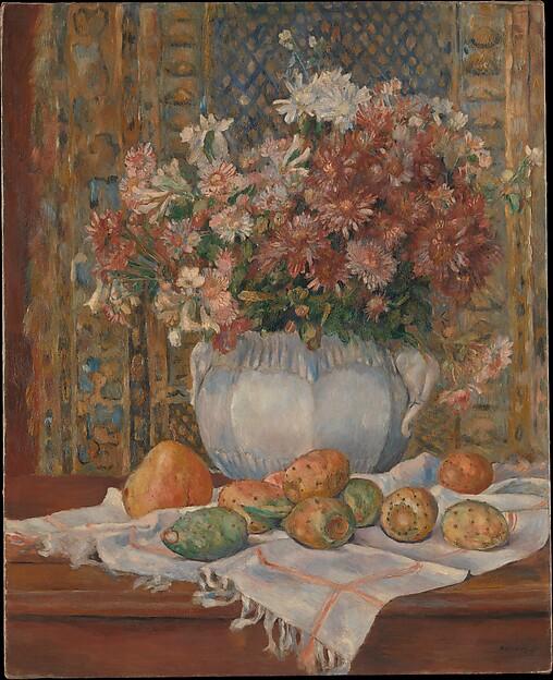 Still Life with Flowers and Prickly Pears by Auguste Renoir — archival fine-art print from Fable