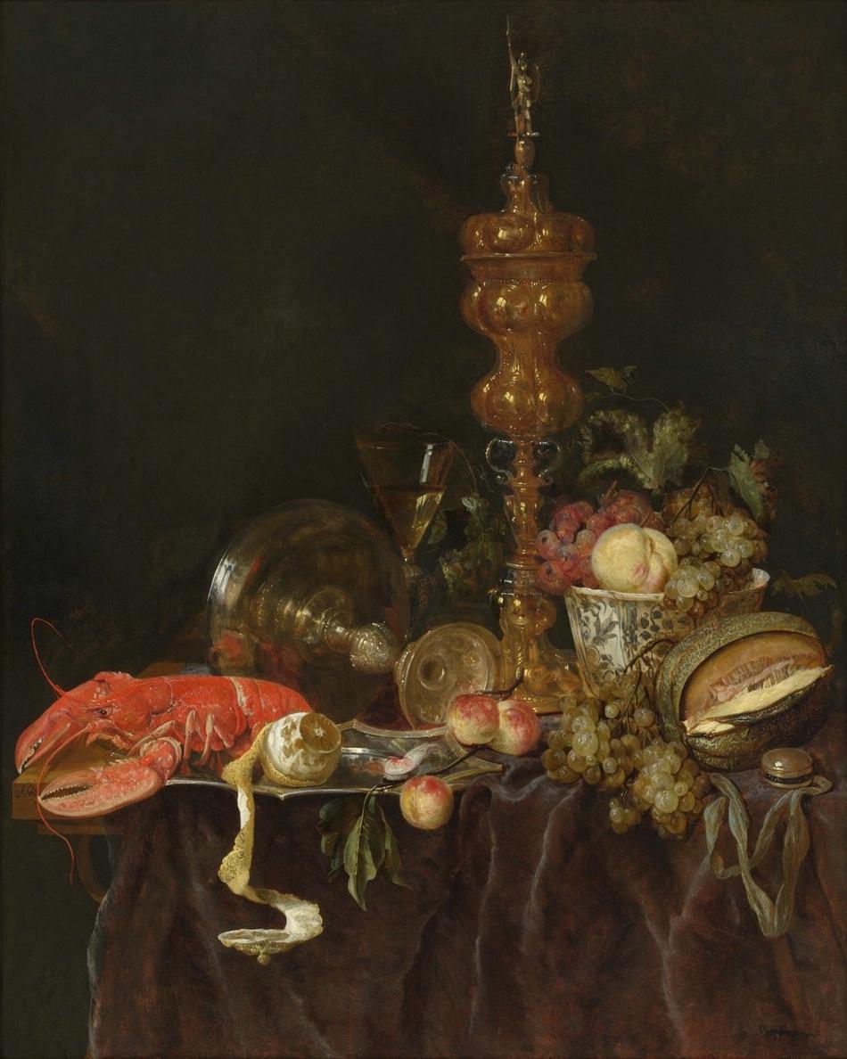 Still Life with Lobster and Fruit by Abraham van Beyeren — archival fine-art print from Fable