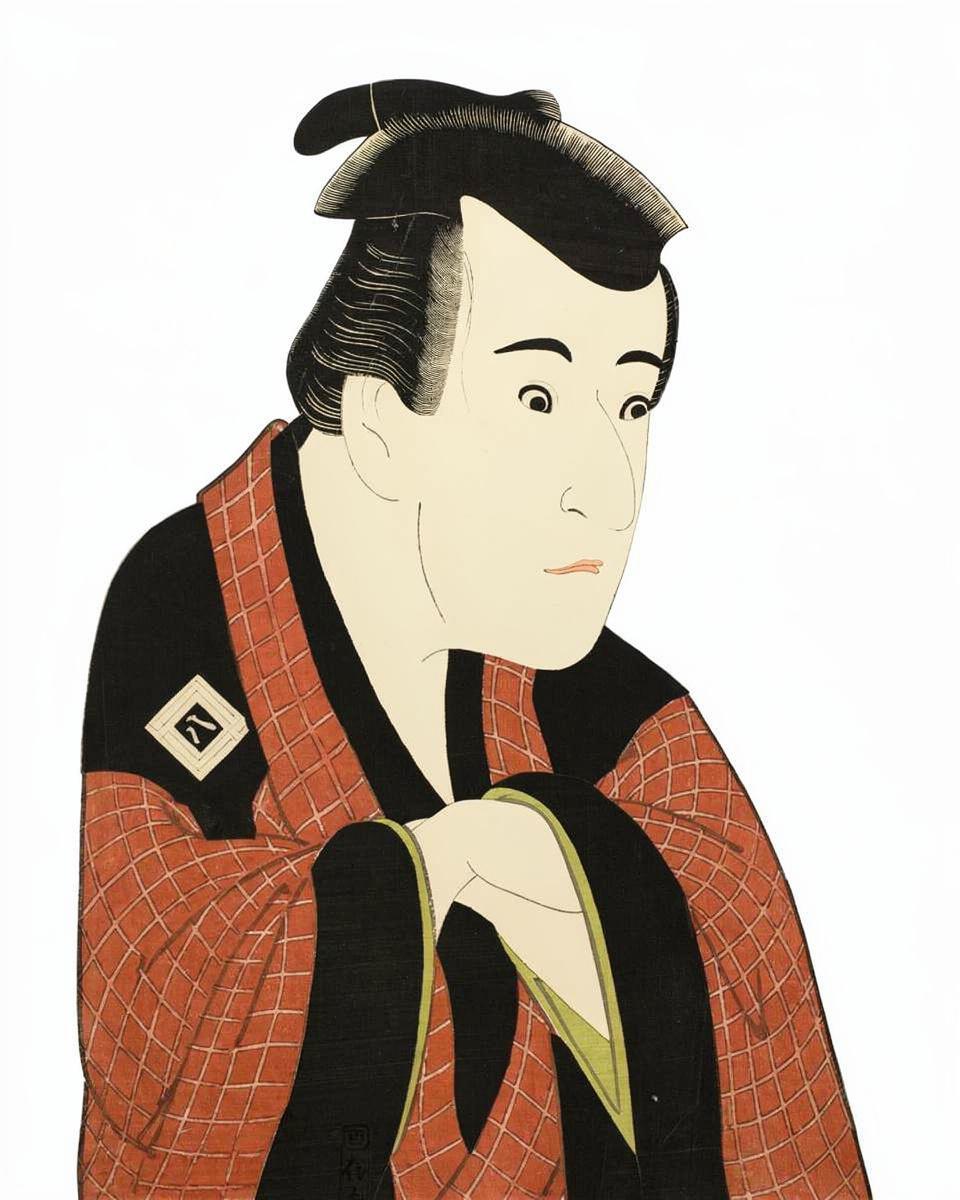 The actor Ichikawa Yaozo III as Tanabe Bunzo by Toshusai Sharaku 東洲斎 写楽
Japanese, active 1794-95 — archival fine-art print from Fable