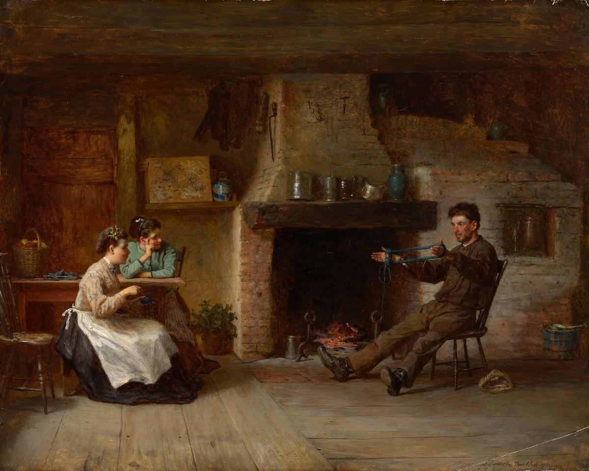 Winding Yarn (Interior of a Nantucket Kitchen) by Eastman Johnson — archival fine-art print from Fable