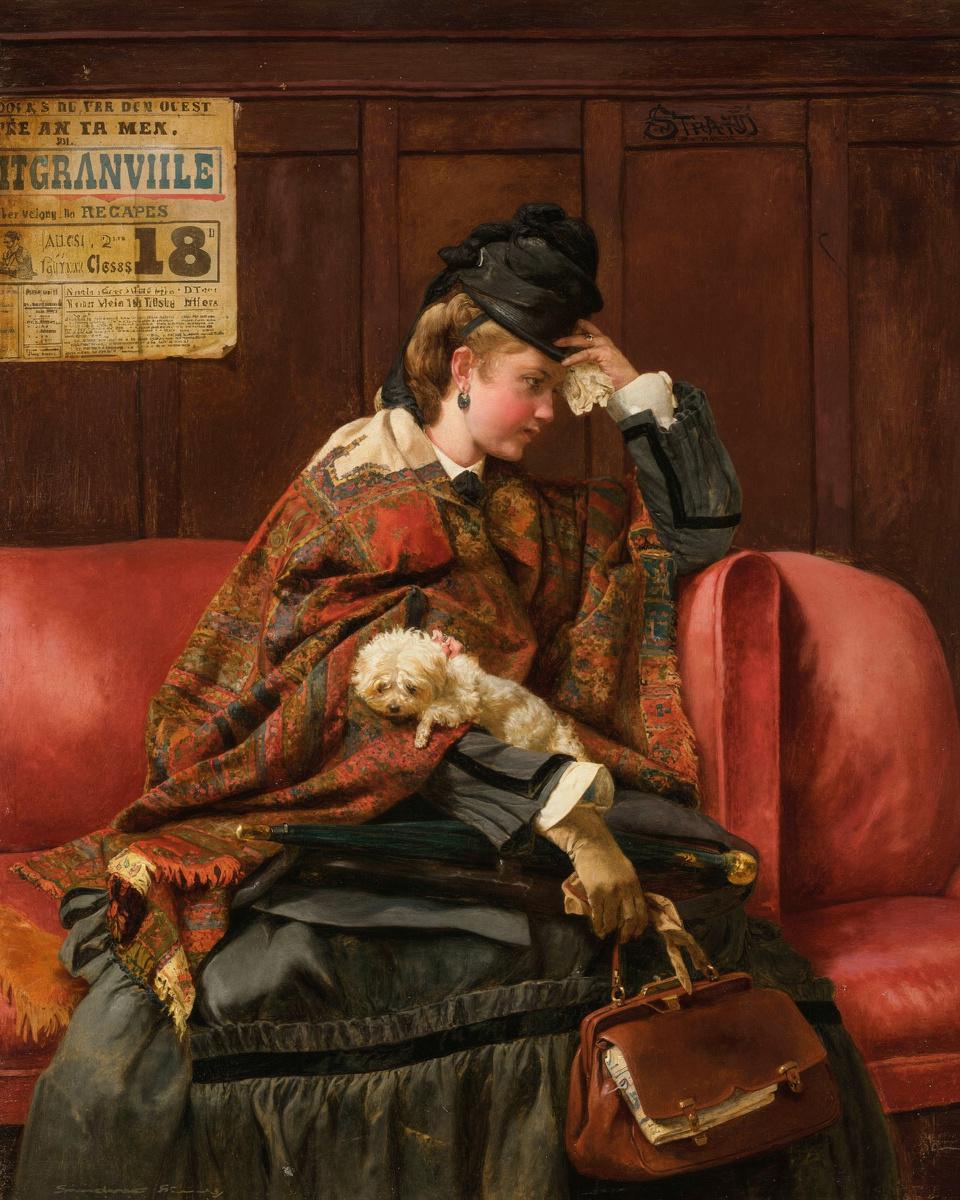 At the Railway Station by Alfred Stevens — archival fine-art print from Fable