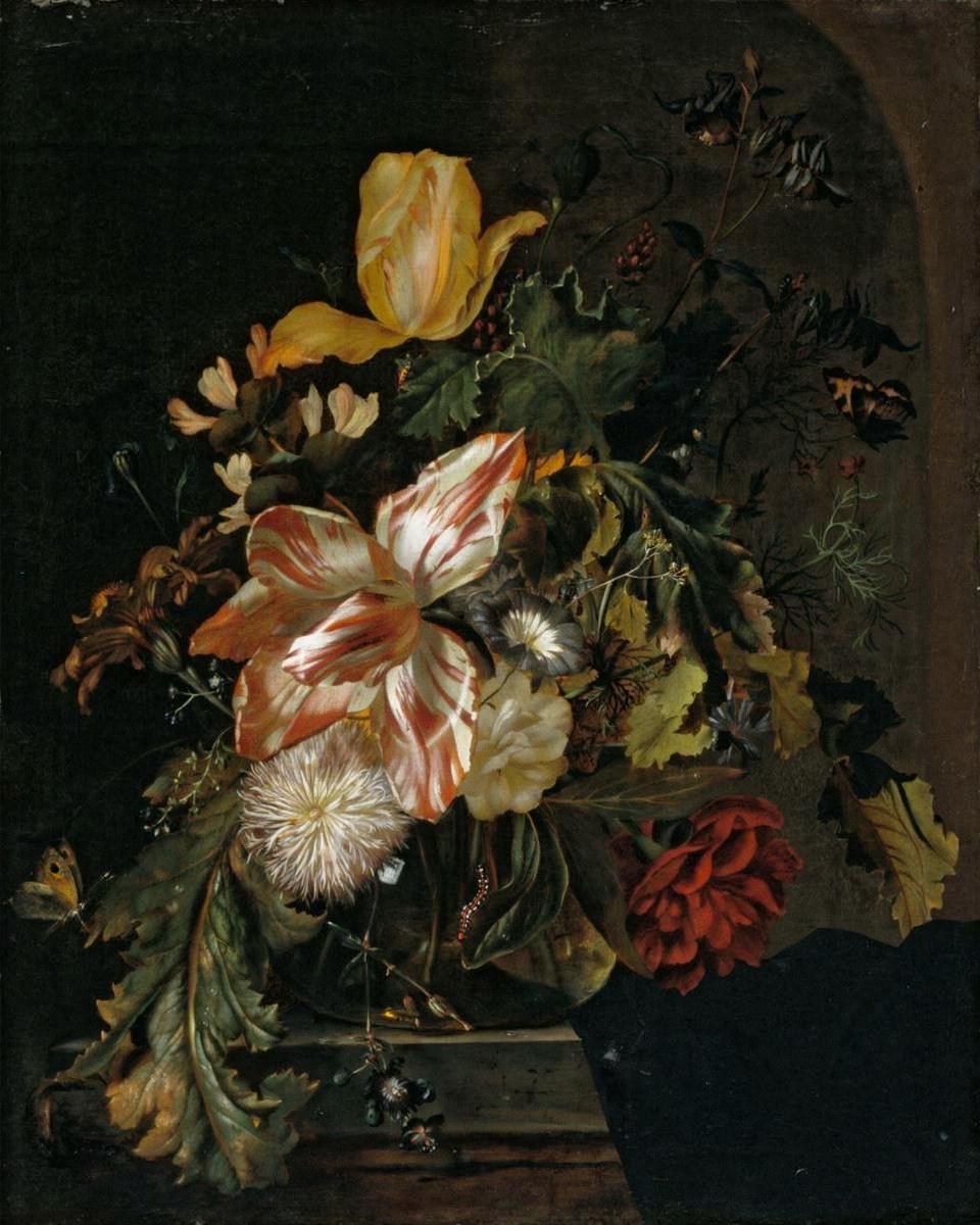 Flowers in a glass vase by Voet, Carel Borchaert — archival fine-art print from Fable
