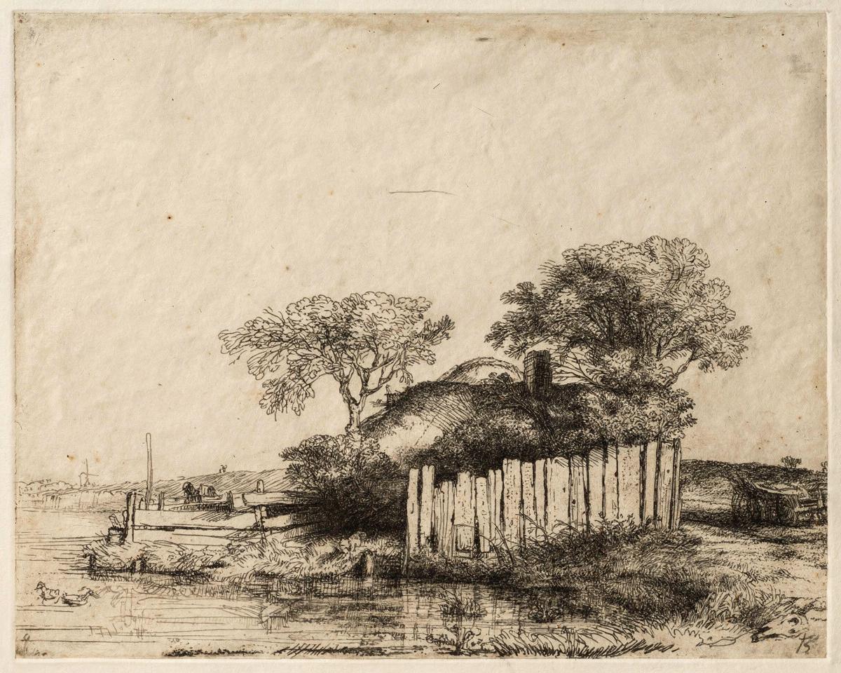 A Cottage with White Paling by Rembrandt van Rijn
Dutch, 1606-1669 — archival fine-art print from Fable