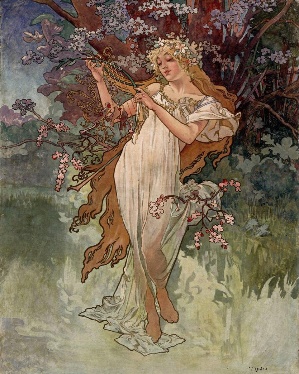 The Seasons by Mucha, Alphonse (1860-1939). Illustrateur — archival fine-art print from Fable