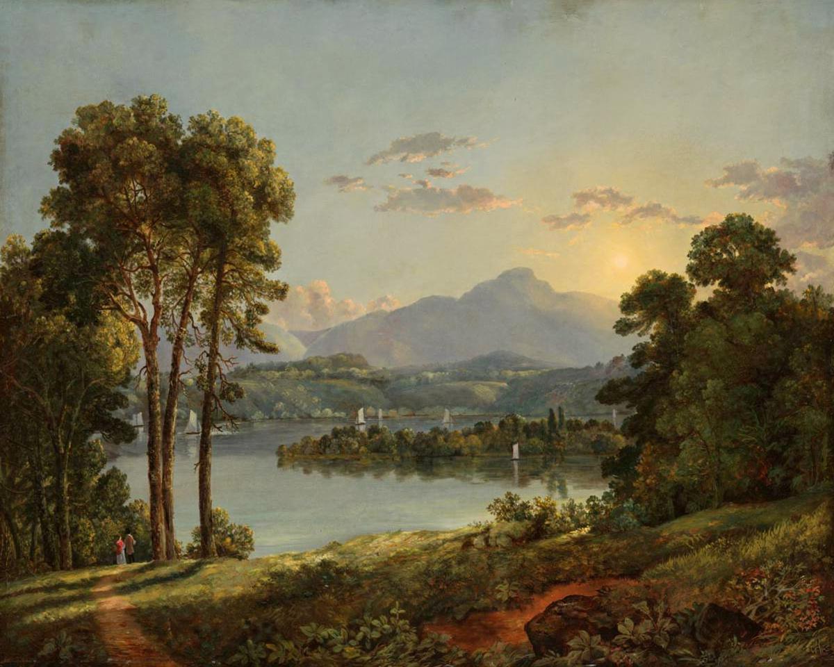 View on the Hudson by Christopher Pearse Cranch — archival fine-art print from Fable