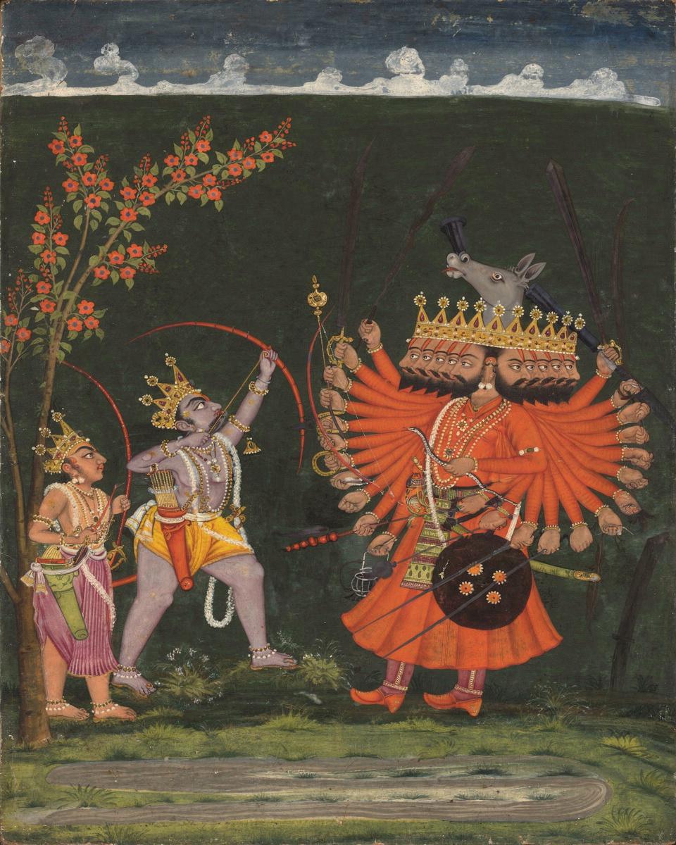 Rama and Lakshmana Fight Ravana — archival fine-art print from Fable
