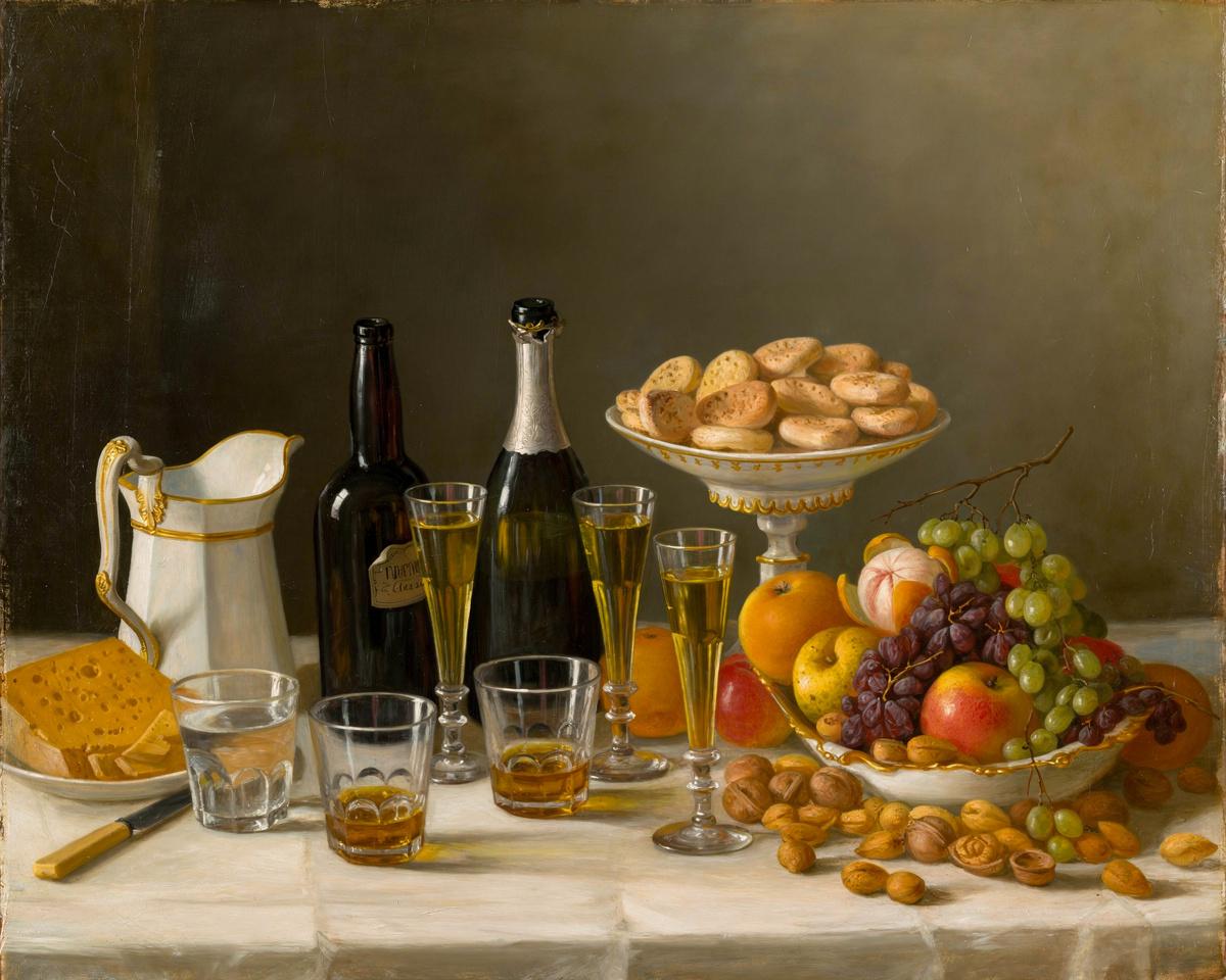 Wine, Cheese, and Fruit by John F. Francis
American, 1808–1886 — archival fine-art print from Fable