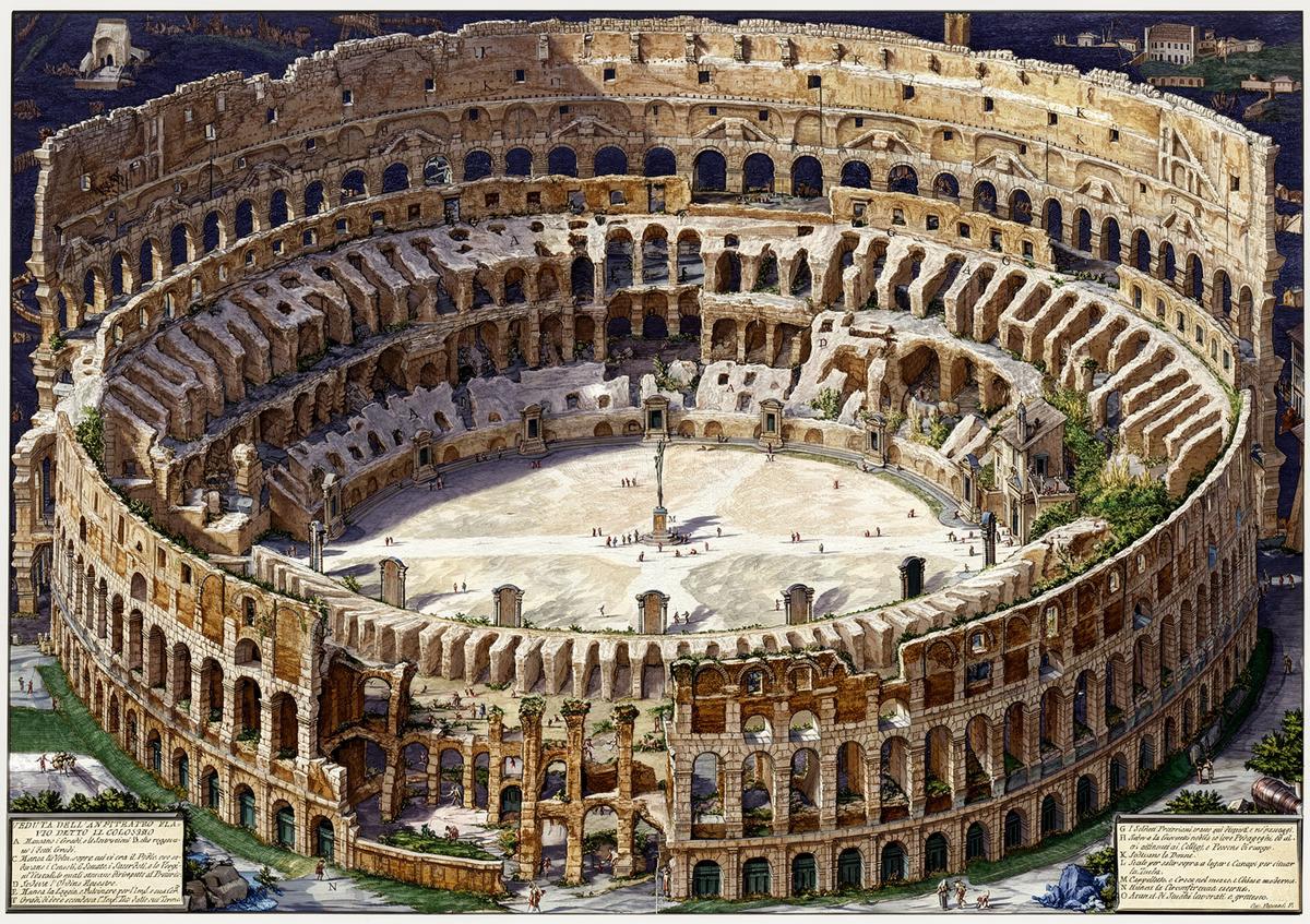 The Colosseum by artist: Giovanni Battista Piranesi (Italian, 1720–1778) — archival fine-art print from Fable