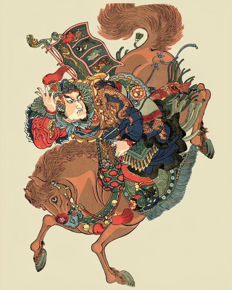 Zhang Qing, the Featherless Arrow by Utagawa Kuniyoshi
Japanese, 1797-1861 — archival fine-art print from Fable