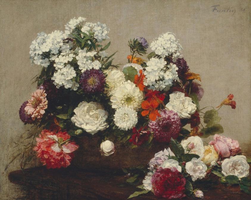 Still Life with Flowers by Henri Fantin-Latour — archival fine-art print from Fable