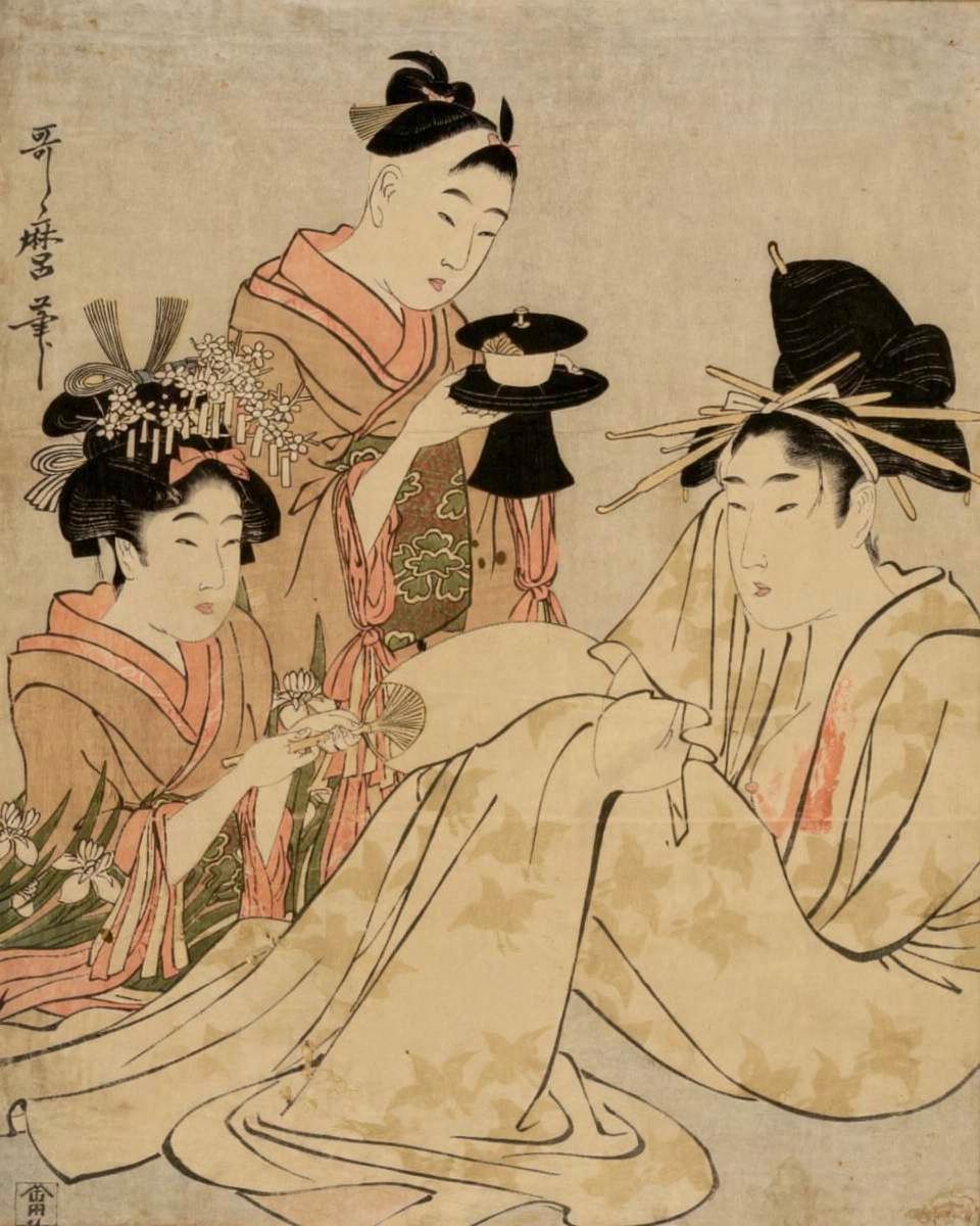 After the Bath by Kitagawa Utamaro 喜多川歌麿, Ômiya Gonkurô — archival fine-art print from Fable
