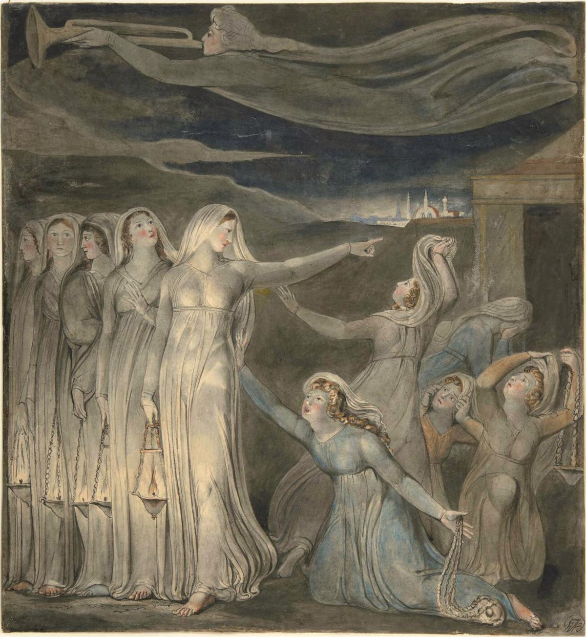 The Wise and Foolish Virgins by Artist: William Blake — archival fine-art print from Fable