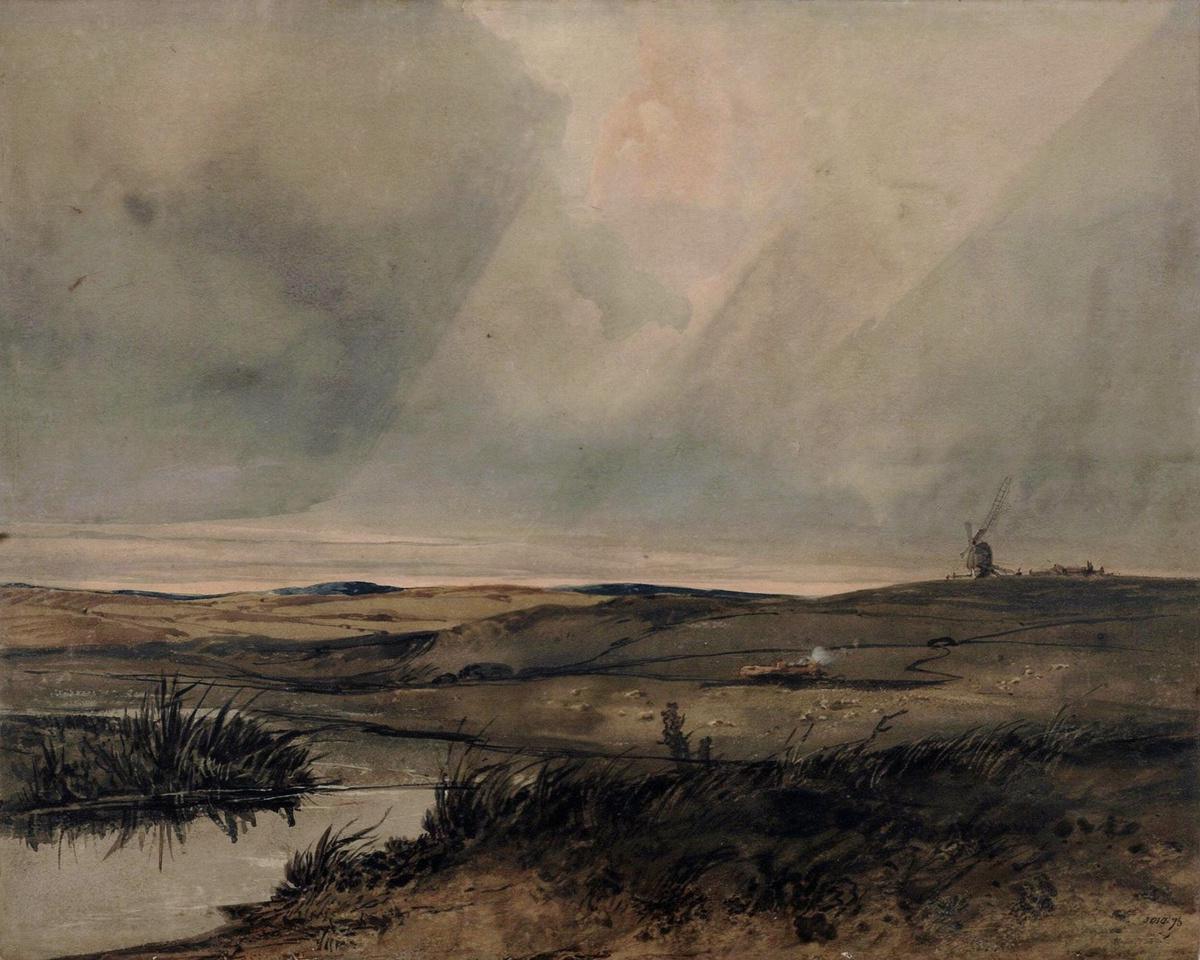 Moor with windmill by Francia — archival fine-art print from Fable