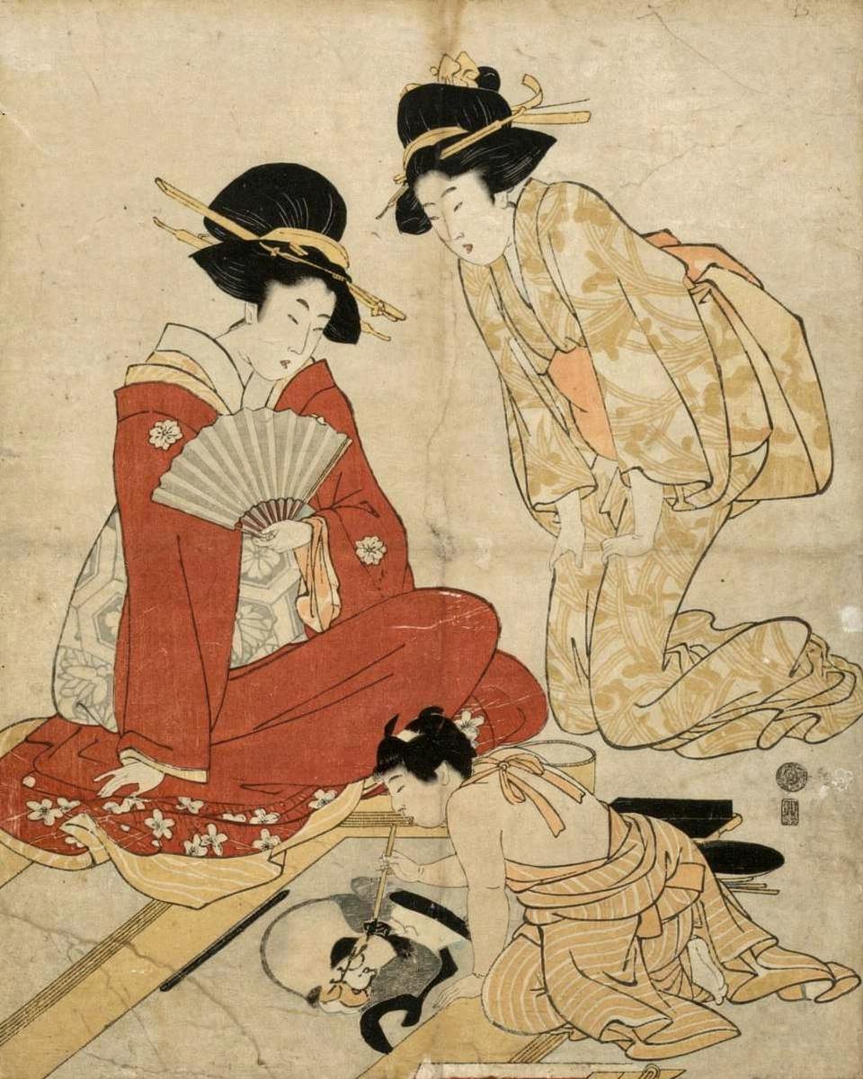 A Mother's Gaze by Kitagawa Utamaro 喜多川歌麿, Izumiya Ichibei 和泉屋市兵衛 — archival fine-art print from Fable