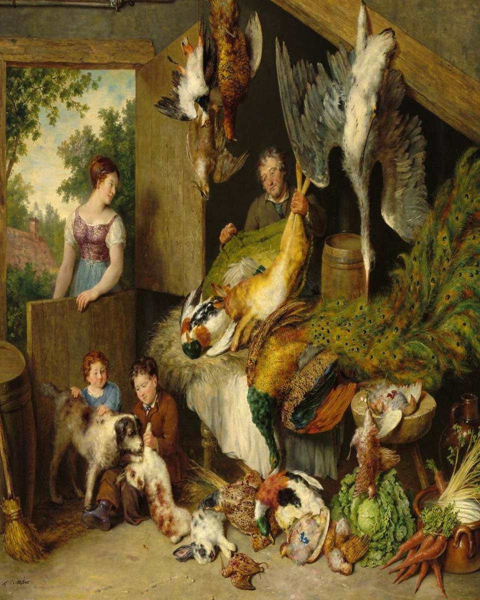 Interior with figures and still life by Blake, Benjamin — archival fine-art print from Fable