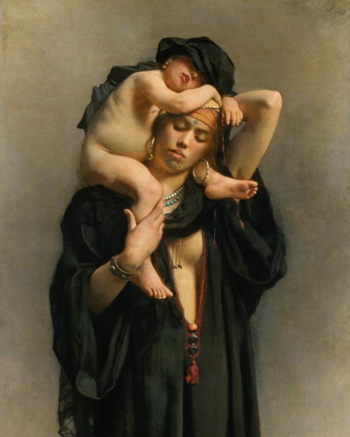 An Egyptian Peasant Woman and Her Child by Léon Bonnat — archival fine-art print from Fable