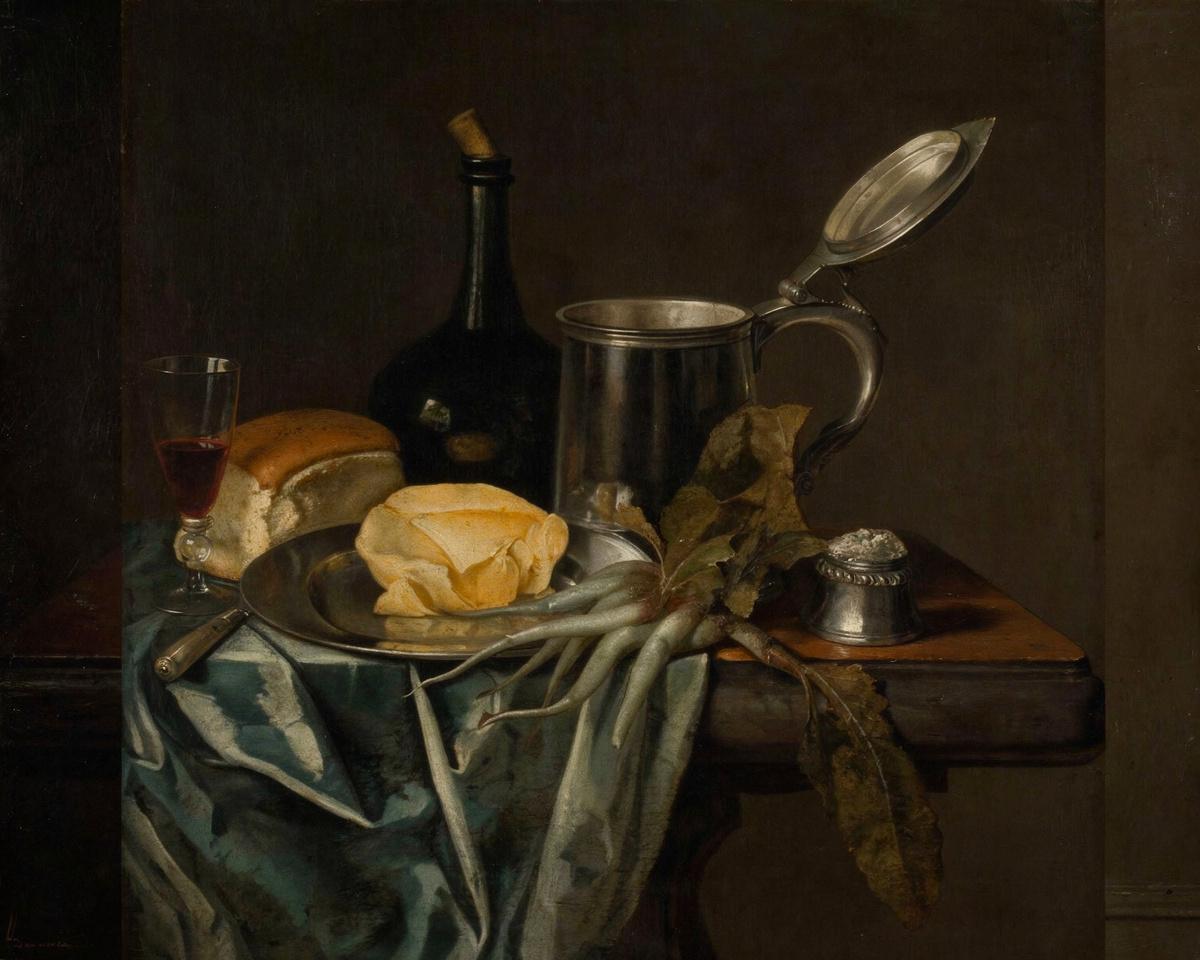 Still life with silver tankard by Roestraten, Pieter van — archival fine-art print from Fable