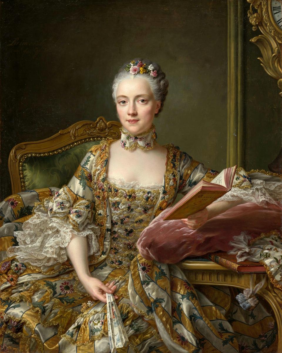 Portrait of the Marquise d'Aguirandes by François Hubert Drouais — archival fine-art print from Fable