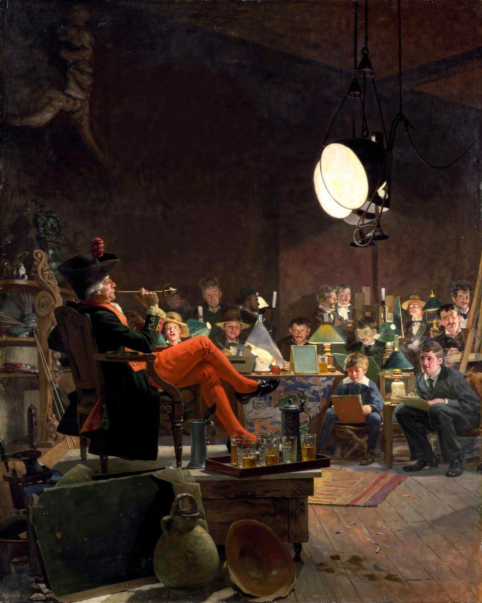 A Night Class by Jehan-Georges Vibert — archival fine-art print from Fable